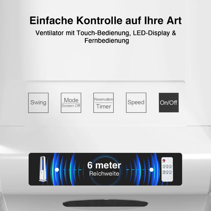 Ventilatore 3-in-1 con opzioni selezionabili: DC con luce, DC senza luce o AC; modalità naturale, normale e sleep.