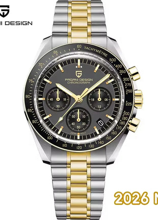 Nuovo orologio da uomo PAGANI DESIGN Saturn, orologio al quarzo di lusso da uomo, cronografo sportivo, vetro zaffiro AR, vetro ceramico luminoso, impermeabile, acciaio inossidabile, regalo ideale