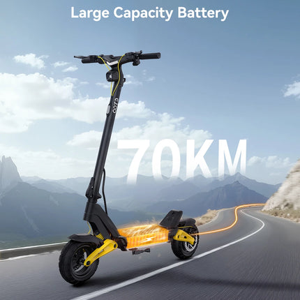 Monopattino Elettrico OOTD S10 10 Pollici con Bluetooth e APP, 1400W 48V 20AH, Velocità Massima 55KM/H, Autonomia 70km, Leggero, Doppia Sospensione