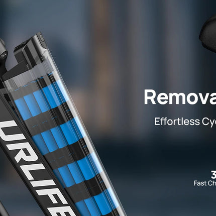 Urlife E26 750W Peak Bicicletta Elettrica per Pendolari a Lungo Raggio, Pneumatici 26×2 Pollici, Batteria al Litio Rimovibile ad Alta Capacità 36V 13Ah, 7 Velocità, Freno Idraulico, Display LCD