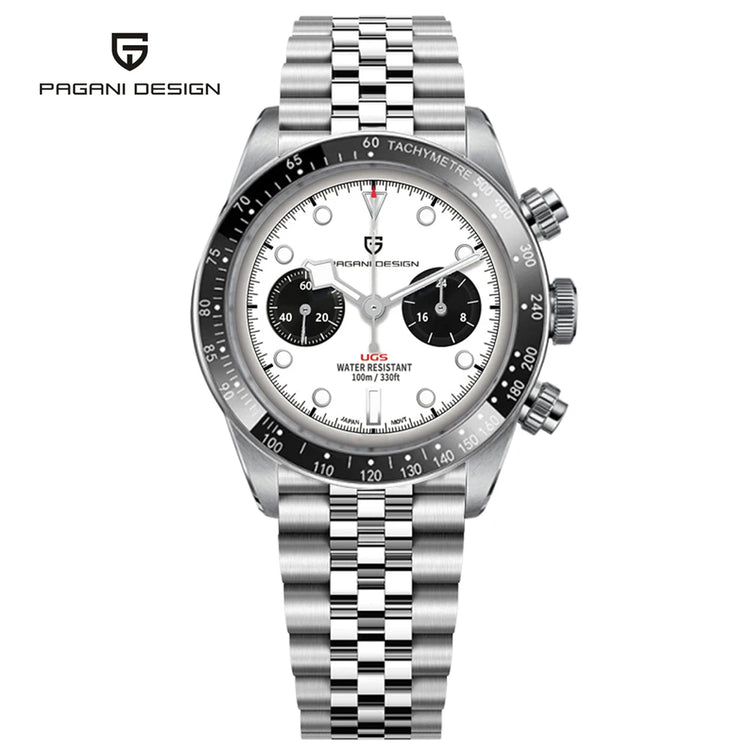 Nuovo Orologio da Uomo PAGANI DESIGN Panda 2026, Marca di Lusso, Orologio al Quarzo, Cronografo Sportivo, Ghiera in Ceramica, Vetro Zaffiro AR, Luminoso, Impermeabile, in Acciaio Inossidabile