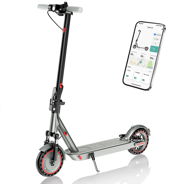 HiQiS D8 pro 350W Potente scooter elettrico Gamma 30KM Pneumatico solido da 8,5 pollici Monopattino elettrico 10.5Ah 30KM/H E-scooter