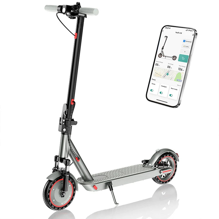 HiQiS D8 pro 350W Potente scooter elettrico Gamma 30KM Pneumatico solido da 8,5 pollici Monopattino elettrico 10.5Ah 30KM/H E-scooter