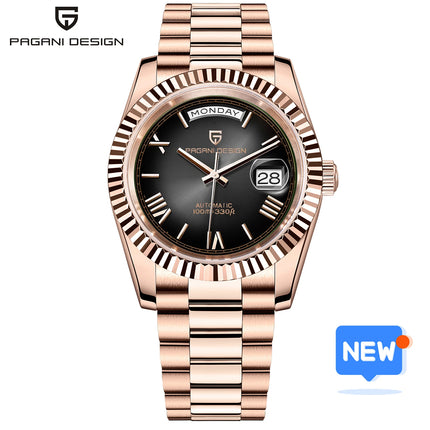 Orologi da uomo PAGANI DESIGN DD36 Gold, orologio automatico di lusso da uomo, vetro zaffiro AR, orologio da polso meccanico, consegna dal magazzino UE.