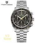 Nuovo orologio da uomo PAGANI DESIGN Saturn, orologio al quarzo di lusso da uomo, cronografo sportivo, vetro zaffiro AR, vetro ceramico luminoso, impermeabile, acciaio inossidabile, regalo ideale