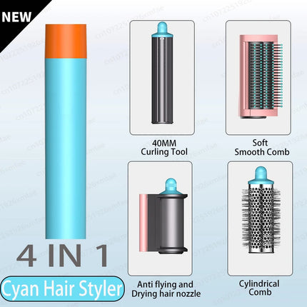 SenCiciMen 6 in 1 Professional Hot Air Styler Negative Ion Multi Hair Styler Set for Auto Curling Hair Styling Tools For Fast Drying, Curling, Volumizing &  Smooth Best Gift for Women