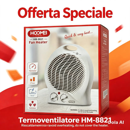 ventilated heater with thermostat Portable Electric Heater with Thermostat Electric Table Heater for Home and Office Overheat Protection Fan Heater 2000W
