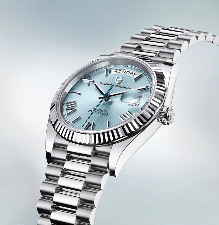 Orologi da uomo Gaphani DESIGN Blu, Orologio automatico di lusso da uomo, Vetro Zaffiro AR, Orologio Meccanico, Consegna da Magazzino Europeo