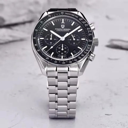 Nuovo orologio da uomo PAGANI DESIGN V6 Moon 2026, orologio al quarzo di lusso VK63 per uomo, impermeabile, cronografo sportivo veloce, vetro AR zaffiro, vetro in ceramica leggera, acciaio inossidabile, orologio alla moda.