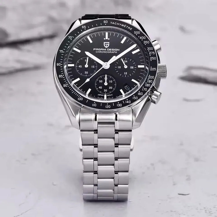 Nuovo orologio da uomo PAGANI DESIGN V6 Moon 2026, orologio al quarzo di lusso VK63 per uomo, impermeabile, cronografo sportivo veloce, vetro AR zaffiro, vetro in ceramica leggera, acciaio inossidabile, orologio alla moda.