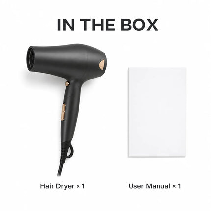 Professional Foldable Travel Hair Dryer 2000W, 3 Temperature and 2 Speed Levels, Hot and Cold Air, Compact Ergonomic Design, 220-240V Voltage for Home and Vacation, Model G-608
