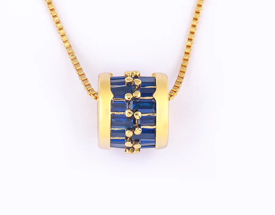 AIBEF Daily Wear collana con ciondolo rotondo con cerchio di strass temperamento alla moda gioielli semplici e versatili regalo di accessori di lusso