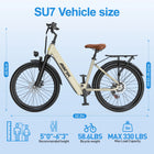 AAIRSK City Bicicletta Elettrica, Batteria 36V 13 Ah, 7 Velocità, Range fino a 60 km, NFC, Velocità