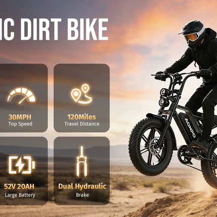 Bicicletta Elettrica V20 per Adulti, 2000W Doppio Motore, Batteria 52V 20AH, 20 Pollici, E-bike Elettrica da Montagna