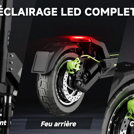 Monopattini elettrici Todimart D6 con motore da 500W (800W di picco), 48V 13Ah, velocità massima 45 km/h, autonomia 40-60 km, pieghevole, pneumatici da 10 pollici