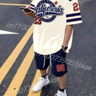 T-shirt e pantaloncini a maniche corte CALIFORN NO.23 da uomo Set t-shirt da donna a maniche corte con scollo a V sfumato