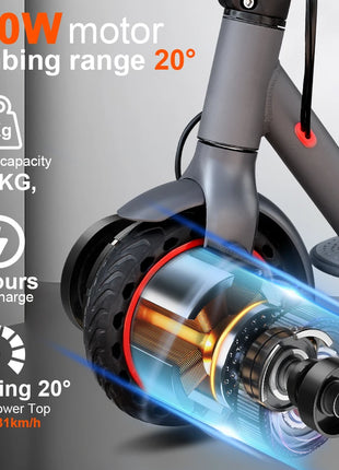 Monopattino Elettrico 350W con App, Doppio Sistema Frenante, Autonomia Fino a 30 km, Velocità Massima 30 km/h, Batteria 36V 10.5Ah - Ideale per il Pendolarismo (Disponibile in Magazzino UE)
