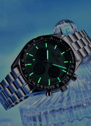 Nuovo orologio da uomo PAGANI DESIGN Saturn, orologio al quarzo di lusso da uomo, cronografo sportivo, vetro zaffiro AR, vetro ceramico luminoso, impermeabile, acciaio inossidabile, regalo ideale
