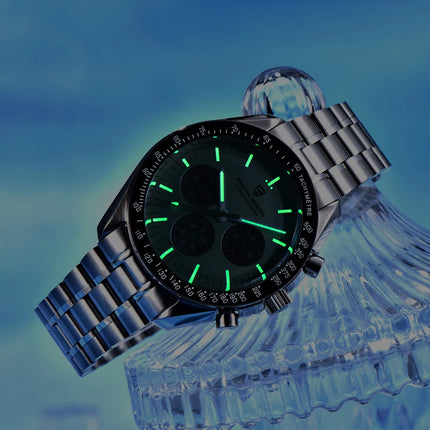 Nuovo orologio da uomo PAGANI DESIGN Saturn, orologio al quarzo di lusso da uomo, cronografo sportivo, vetro zaffiro AR, vetro ceramico luminoso, impermeabile, acciaio inossidabile, regalo ideale