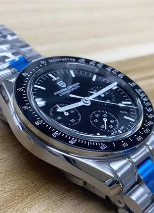 Orologi da uomo PAGANI DESIGN Moon, orologi da polso al quarzo di lusso di alta gamma, cronografo sportivo, orologio da uomo con specchio in vetro zaffiro AR, impermeabile, leggero, vetro in ceramica, regalo alla moda per uom