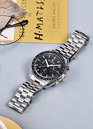 PAGANI DESIGN Moon ST6 Orologio Automatico di Lusso da Uomo, Orologio Business da Uomo, Orologio Meccanico, Luminoso, Vetro Zaffiro, Cinturino in Nylon, Consegna Locale UE 2026