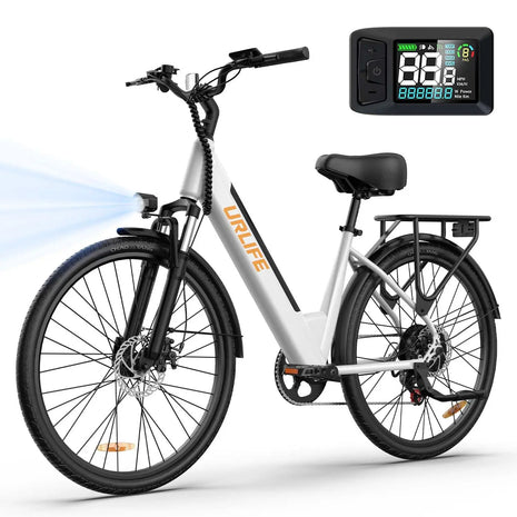 Bicicletta elettrica da pendolarismo Urlife E26, 26 pollici, 36V 13Ah, batteria rimovibile, 32 km/h, e-bike per adulti, bicicletta elettrica per il pendolarismo verso il lavoro