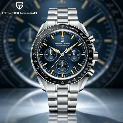 PAGANI DESIGN Nuovo Orologio da Uomo di Lusso al Quarzo con Vetro Zaffiro AR, Cronografo Sportivo Impermeabile 500 ATM, Movimento Giapponese, Luminoso, in Acciaio 316L