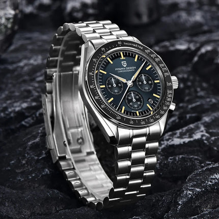 PAGANI DESIGN Nuovo Orologio da Uomo di Lusso al Quarzo con Vetro Zaffiro AR, Cronografo Sportivo Impermeabile 500 ATM, Movimento Giapponese, Luminoso, in Acciaio 316L