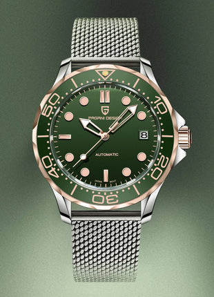 Orologi da uomo PAGANI DESIGN, orologio meccanico automatico di lusso, orologio da uomo resistente all'acqua, vetro zaffiro AR, orologio leggero, spedizione locale UE