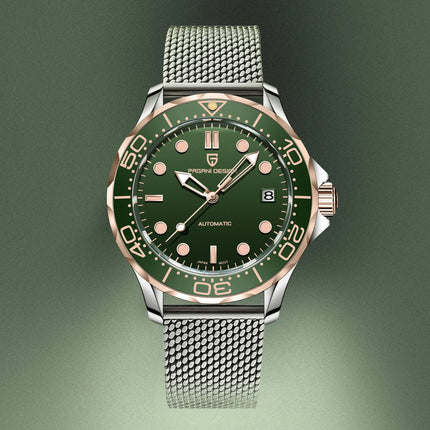 Orologi da uomo PAGANI DESIGN, orologio meccanico automatico di lusso, orologio da uomo resistente all'acqua, vetro zaffiro AR, orologio leggero, spedizione locale UE