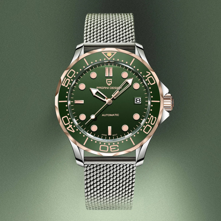 Orologi da uomo PAGANI DESIGN, orologio meccanico automatico di lusso, orologio da uomo resistente all'acqua, vetro zaffiro AR, orologio leggero, spedizione locale UE
