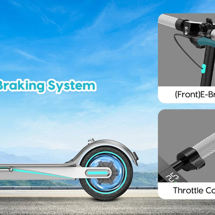 HiQiS V8 E-Scooter 350W Motore 36V 10.5Ah 30KMH Velocità 30KM Lungo Raggio 8.5 pollici A Nido D'ape Pneumatico Pieghevole Scooter Elettrico Per Adulti