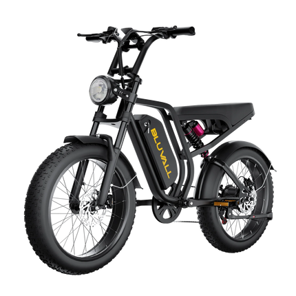 Bicicletta Elettrica DEEPOWER SU8 per Tutti i Terreni, Motore Brushless ad Alte Prestazioni da 1500W, Batteria Rimovibile ad Alte Prestazioni da 52V 20Ah, Bici Elettrica per Adulti con Freni Idraulici a 7 Velocità, Doppia So