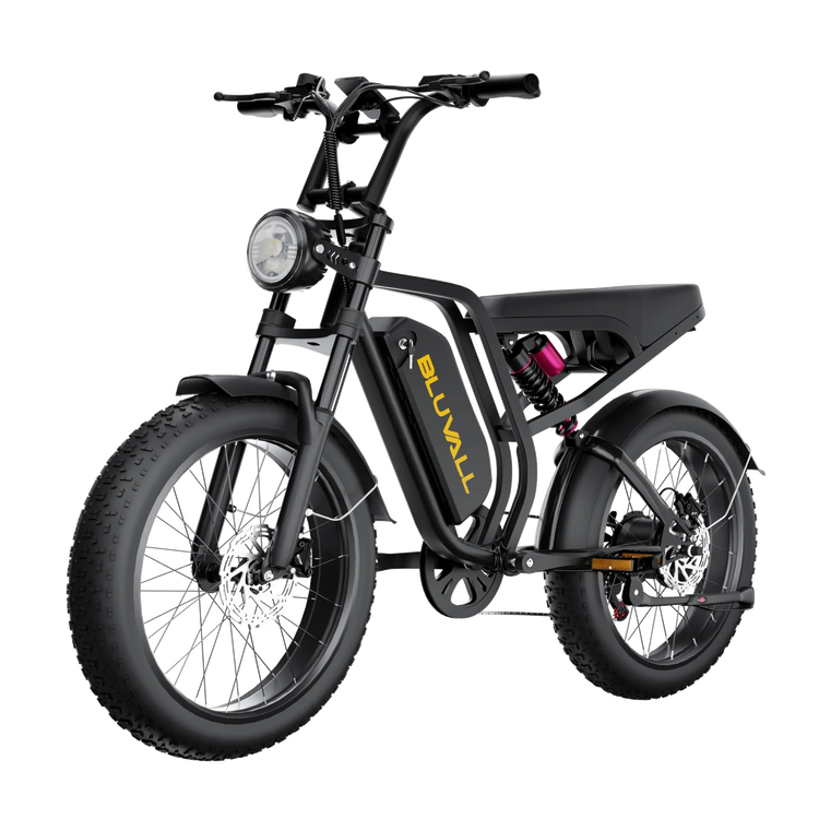 Bicicletta Elettrica DEEPOWER SU8 per Tutti i Terreni, Motore Brushless ad Alte Prestazioni da 1500W, Batteria Rimovibile ad Alte Prestazioni da 52V 20Ah, Bici Elettrica per Adulti con Freni Idraulici a 7 Velocità, Doppia So