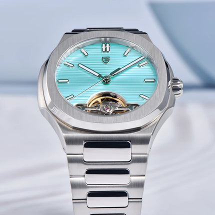 Nuovo Orologio Meccanico da Uomo PAGANI Whirlpool DESIGN 2026, Orologio Automatico di Lusso di Alta Gamma per Uomo, Scheletrato, Luminoso, con Vetro Zaffiro AR Protettivo, in Acciaio Inossidabile, Leggero