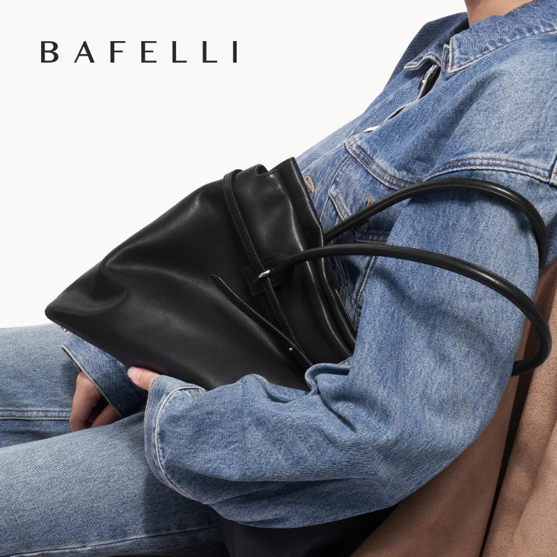 BAFELLI Borsa tote sotto le ascelle - Borsa da viaggio morbida in pelle ispirata a tracolla da donna Borsa a tracolla leggera dal design compatto