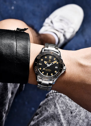 Orologi da uomo PAGANI DESIGN, orologio meccanico automatico di lusso, orologio da uomo resistente all'acqua, vetro zaffiro AR, orologio leggero, spedizione locale UE