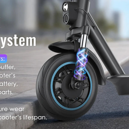 HiQiS Max Pro E-Scooter 500W Motore 36V 15Ah 40KMH Velocità 50KM Gamma 10 pollici Pneumatico Ad Aria Pieghevole Scooter Elettrico Per Adulti Con App