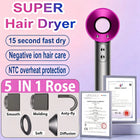 SenCiciMen 6 IN 1 Super Hair Dryer Negative Ion Hair Care Hairdryer With Auto-Wrap Curler 1600W Blow Dryer Home Appliances Tourist Styling Tools Holiday Gift Ideas for Women