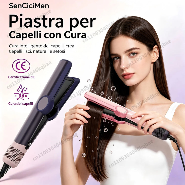 SenCiciMen 2 in 1 Air Straightener & Hair Dryer Negative Ion Flat Iron For Lock in Moisture & Shine Hot Styling Tools Salon-Quality Results For Women Gift