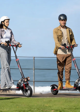 Monopattino elettrico SUNNIGOO per adulti, 10 pollici, fuoristrada, batteria al litio 48V, velocità massima   Monopattino Elettrico Pieghevole con Sedile, 45km/h, Lunga Autonomia, Potente Capacità di Salita, Portatile