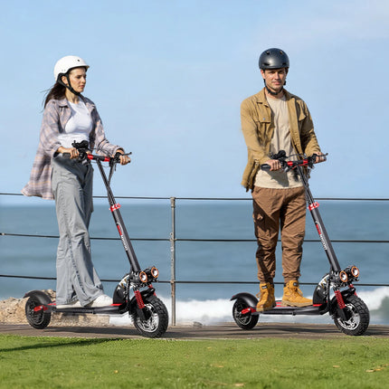 Monopattino elettrico SUNNIGOO per adulti, 10 pollici, fuoristrada, batteria al litio 48V, velocità massima   Monopattino Elettrico Pieghevole con Sedile, 45km/h, Lunga Autonomia, Potente Capacità di Salita, Portatile