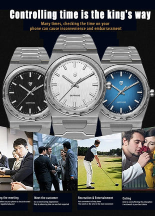 PAGANI DESIGN 2026 Nuovo Orologio al Quarzo Sottile da Uomo 7MM VJ21 37MM Zaffiro Acciaio Inossidabile Impermeabile 10Bar Luminoso C3 Reloj Hombre