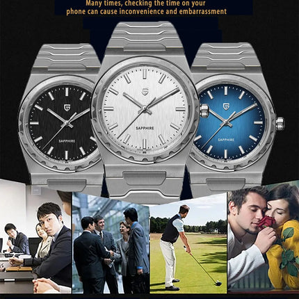 PAGANI DESIGN 2026 Nuovo Orologio al Quarzo Sottile da Uomo 7MM VJ21 37MM Zaffiro Acciaio Inossidabile Impermeabile 10Bar Luminoso C3 Reloj Hombre