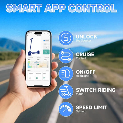 AOVOPRO LP10 Scooter elettrico a doppia assorbimento degli urti 35KM 10 pollici 35KM/H Velocità massima Cruise Control Luce a LED Monopattino elettrico