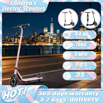 EU Stock 250W Children's Electric Scooter 9 MPH IPX4 Water Resistance 6.5 Inch Solid Tires Weighs Only 7.25 Kg Lightweight And Portable Electric Scooter For Kids