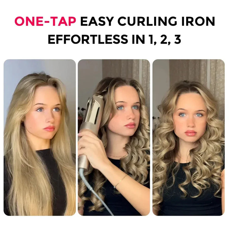 TYMO CURLPRO PLUS Auto Rotating Curling Iron Ceramic Curler, Anti-Scald, Anti-Tangle,32MM,600m Ion, Dual Voltage, for Women