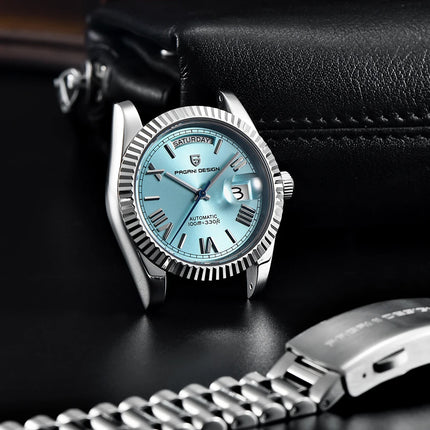 Nuovo orologio da uomo DESIGN PAGANI, orologio automatico di lusso per uomo, orologio meccanico da uomo, vetro zaffiro AR con data, consegna locale UE