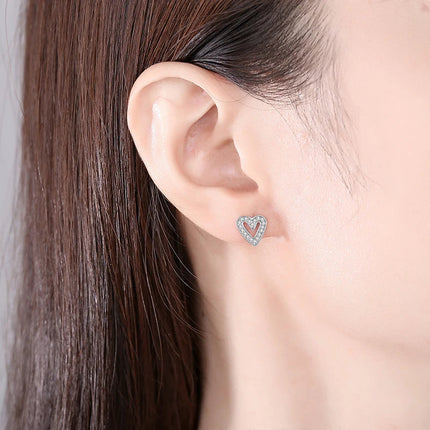Orecchini Originali in Argento Sterling 925, Modello 2026, a Perno e a Cerchio con Cristalli, per Donna, in Oro Rosa, con Corona, Cuore, Infinito, Ape, Gioielli platinumshop