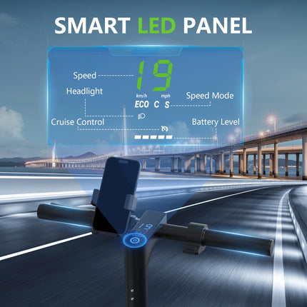 EU Stock 350W Lightweight Electric Scooter Designed For A Comfortable Ride With A Range Of 25 Miles A Top Speed Of 19 MPH Three Speed Settings Smart App Control 8.5-Inch Solid Rubber Tires An Adjustable Seat And A Removable B